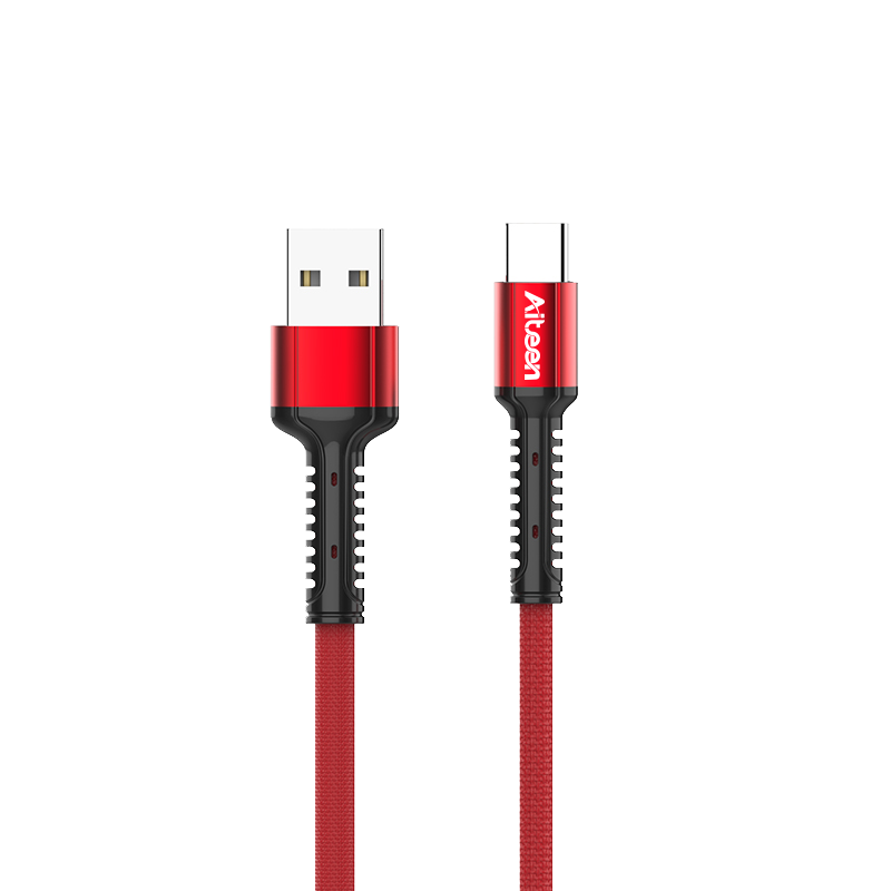 A06-CR Type-C Cable 2m 2.4A Fast charging Red Color